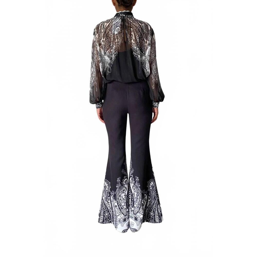 NEW HEMANT & NANDITA viri high neck with cami top in black white - Picture 5 of 7